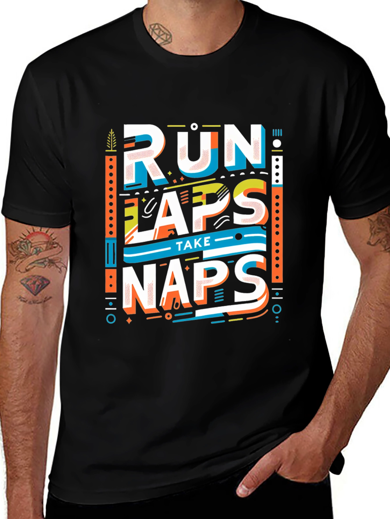Run Laps Take Naps Graphic Tee