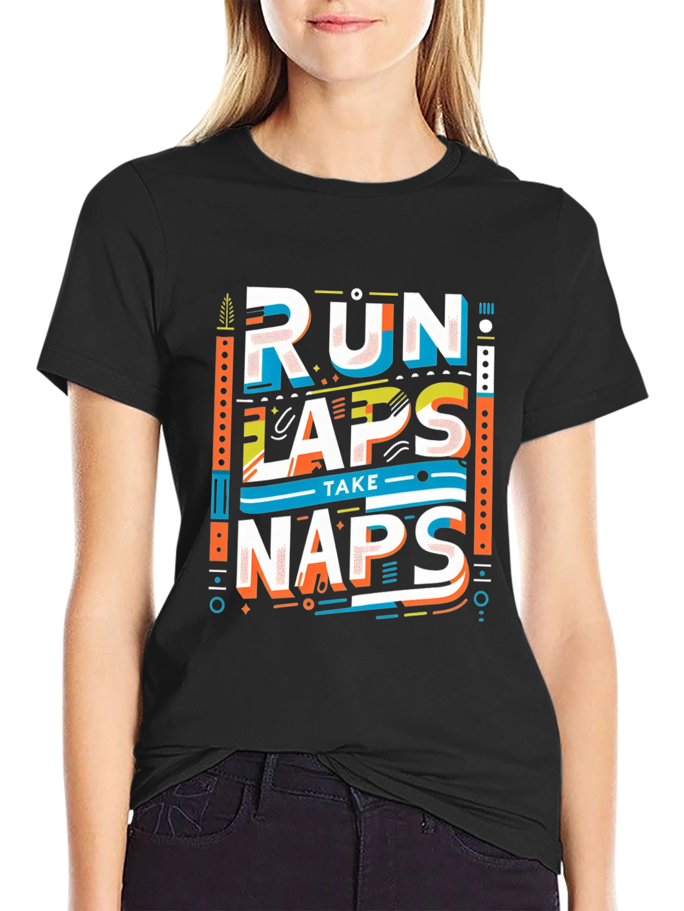 Run Laps Take Naps Graphic Tee