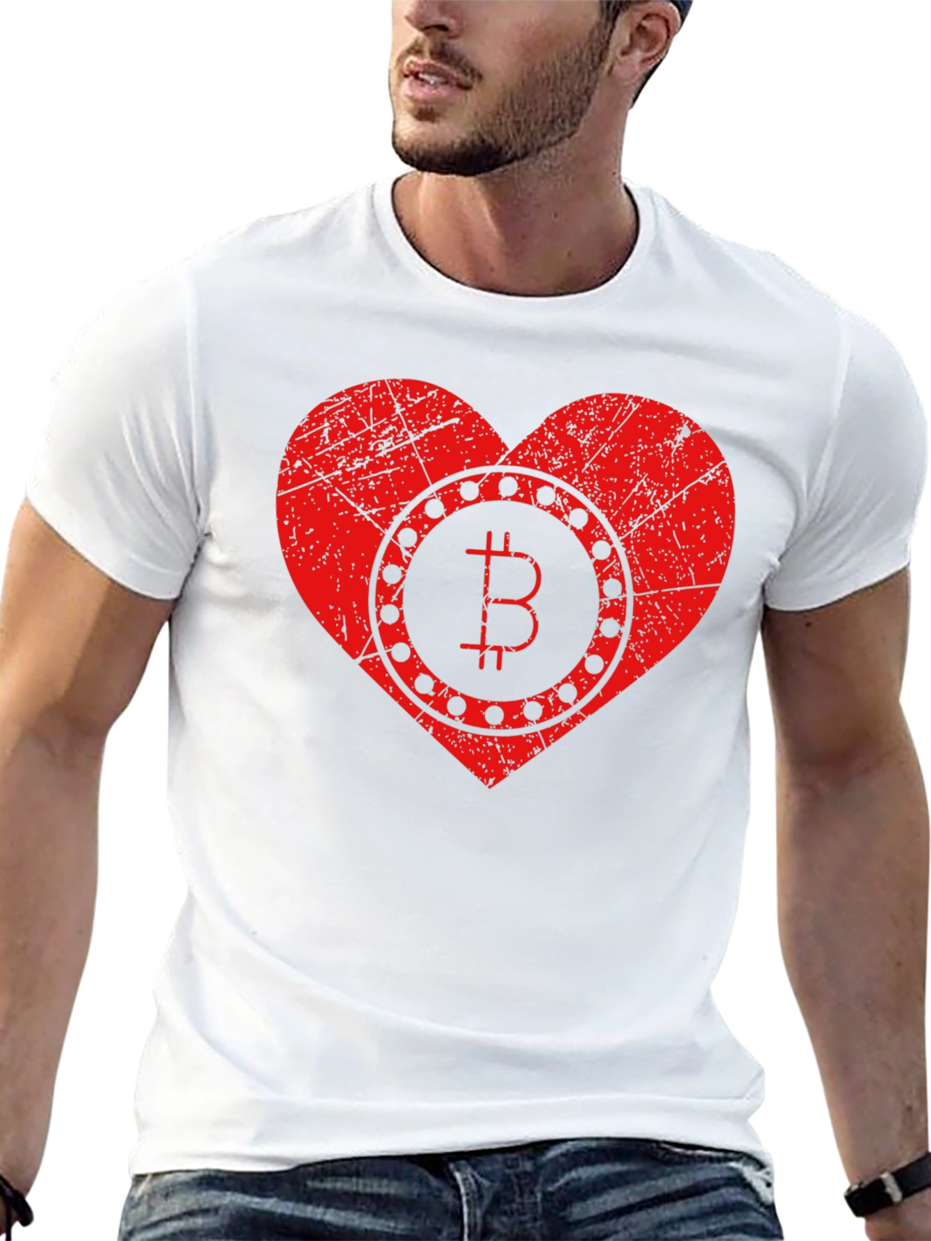 Bitcoin Heart Graphic T-Shirt
