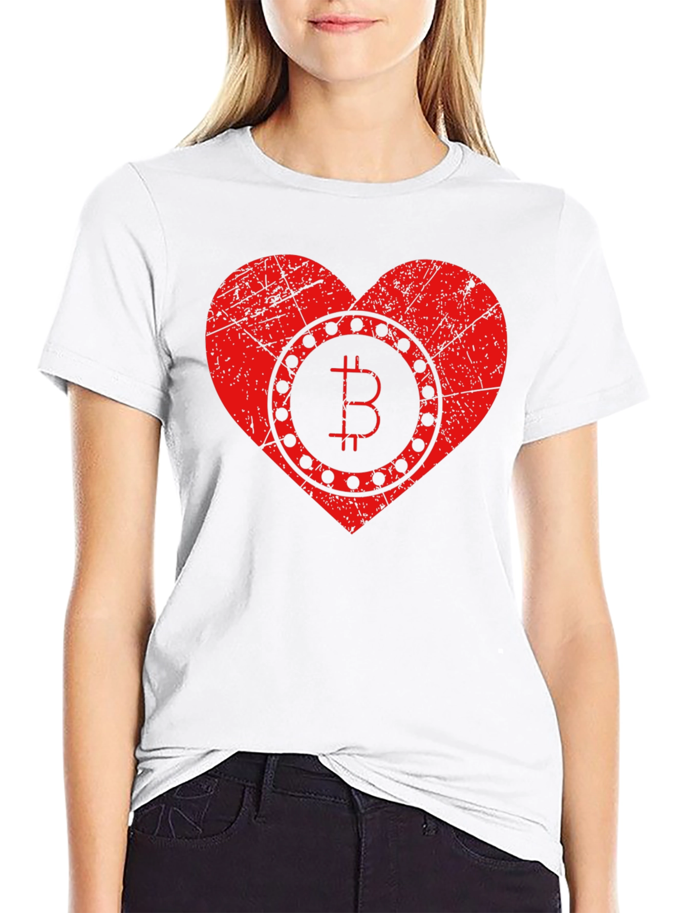Bitcoin Heart Graphic T-Shirt