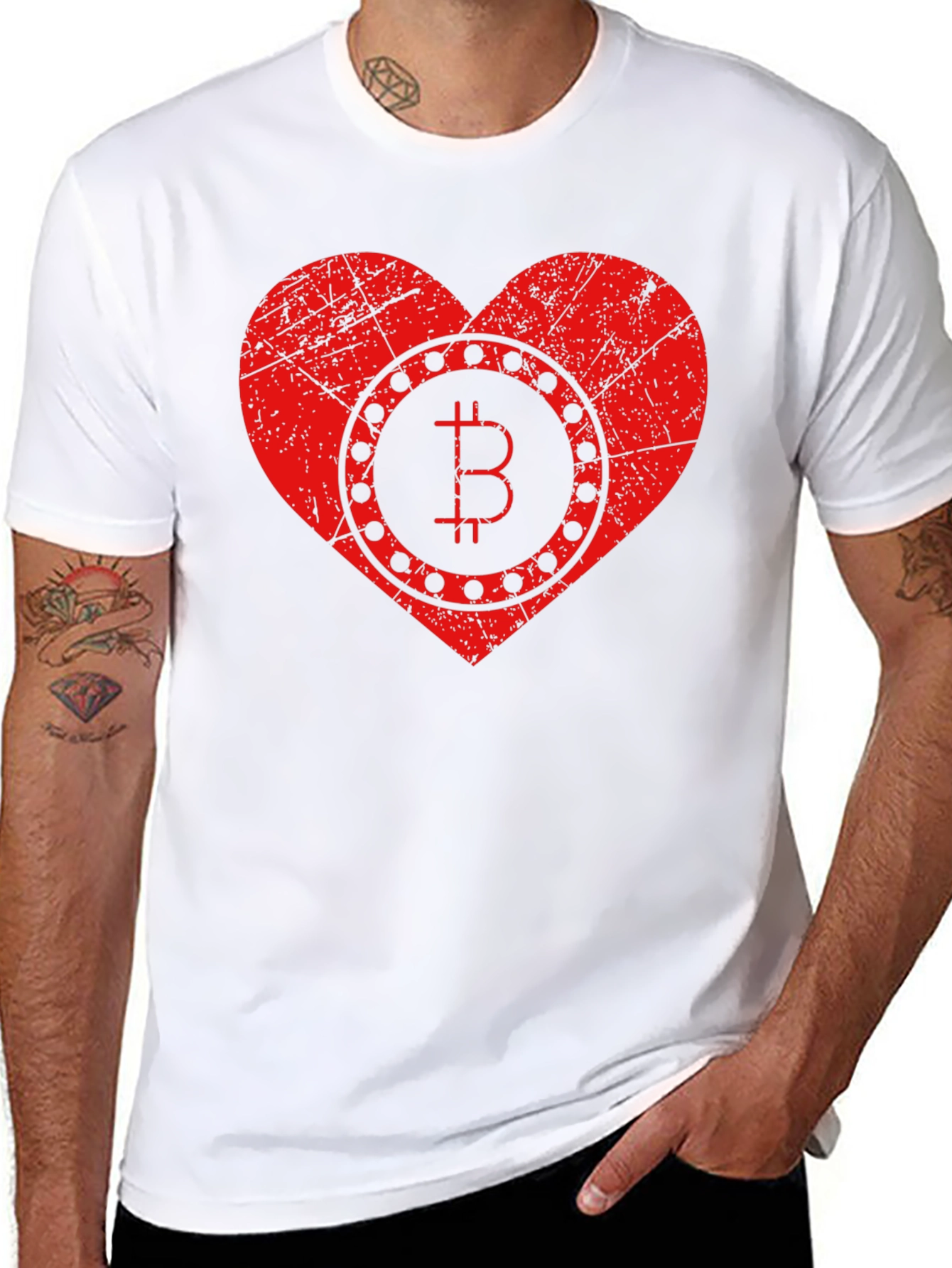 Bitcoin Heart Graphic T-Shirt