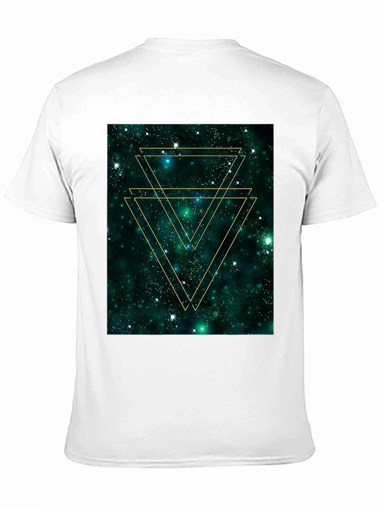 Geometric Galaxy Tee - Trendy Graphic Print Shirt