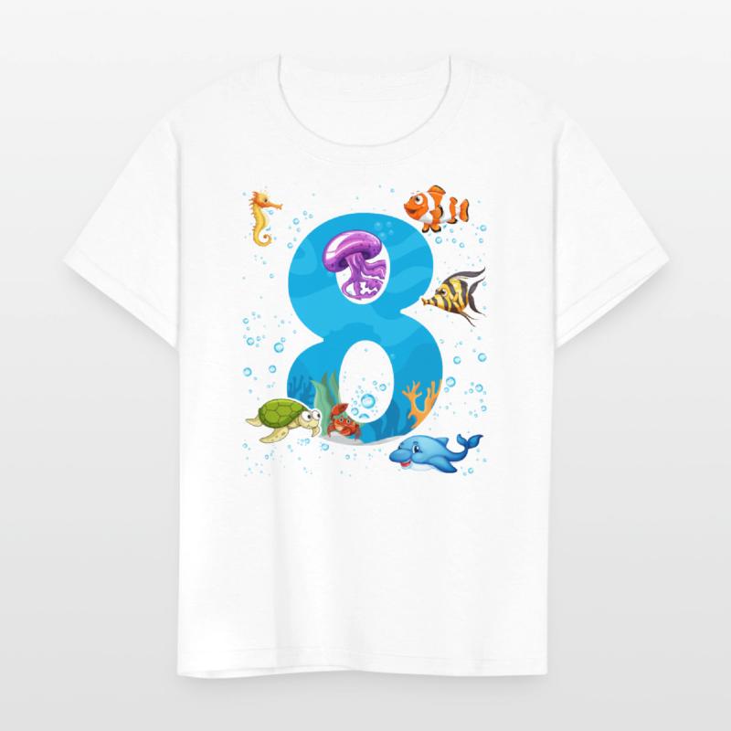 8th birthday Aquarium Fish lover 8 Year Old Sea