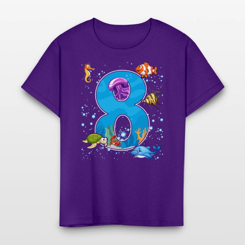 8th birthday Aquarium Fish lover 8 Year Old Sea