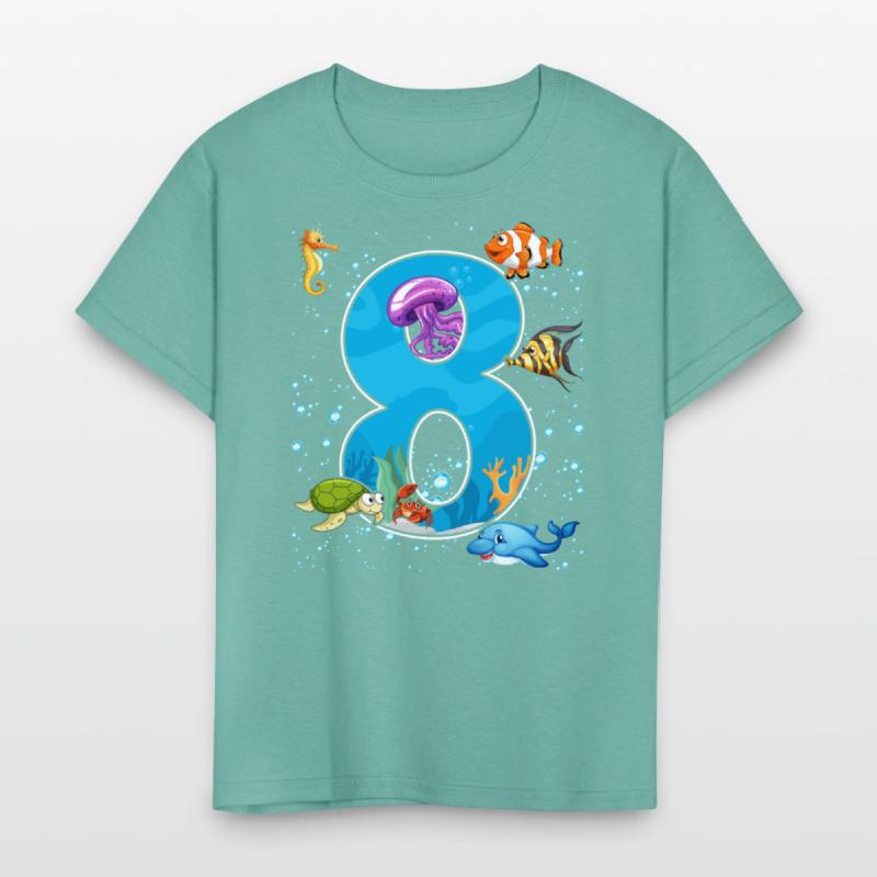 8th birthday Aquarium Fish lover 8 Year Old Sea