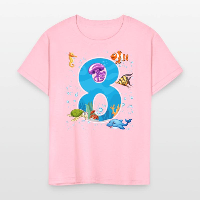 8th birthday Aquarium Fish lover 8 Year Old Sea