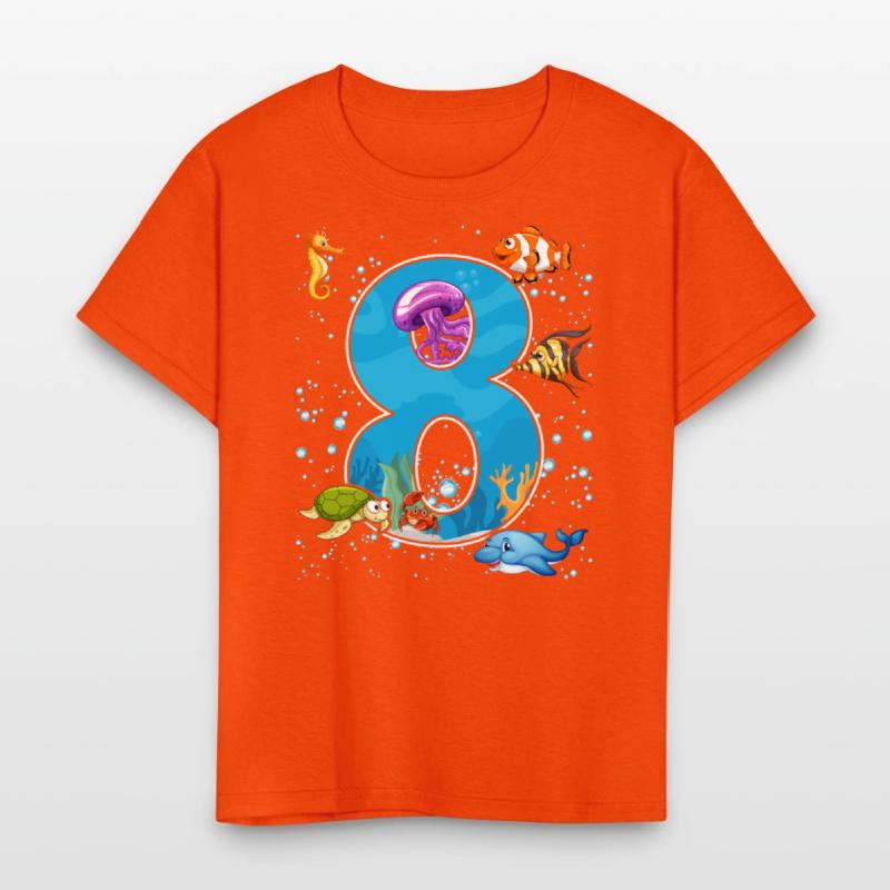 8th birthday Aquarium Fish lover 8 Year Old Sea