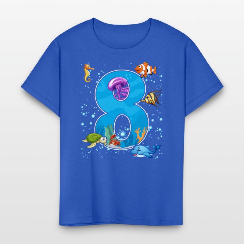 8th birthday Aquarium Fish lover 8 Year Old Sea