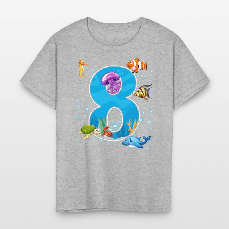 8th birthday Aquarium Fish lover 8 Year Old Sea