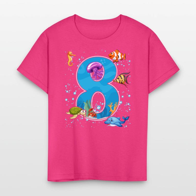 8th birthday Aquarium Fish lover 8 Year Old Sea