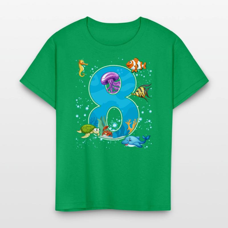 8th birthday Aquarium Fish lover 8 Year Old Sea