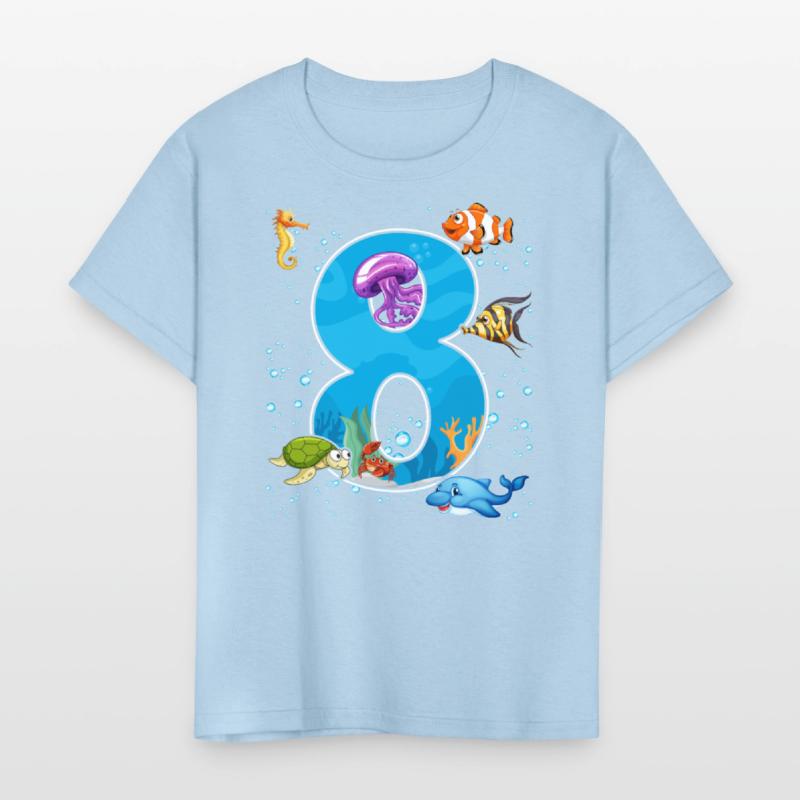 8th birthday Aquarium Fish lover 8 Year Old Sea