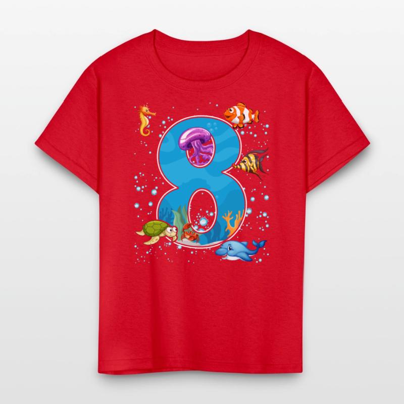 8th birthday Aquarium Fish lover 8 Year Old Sea