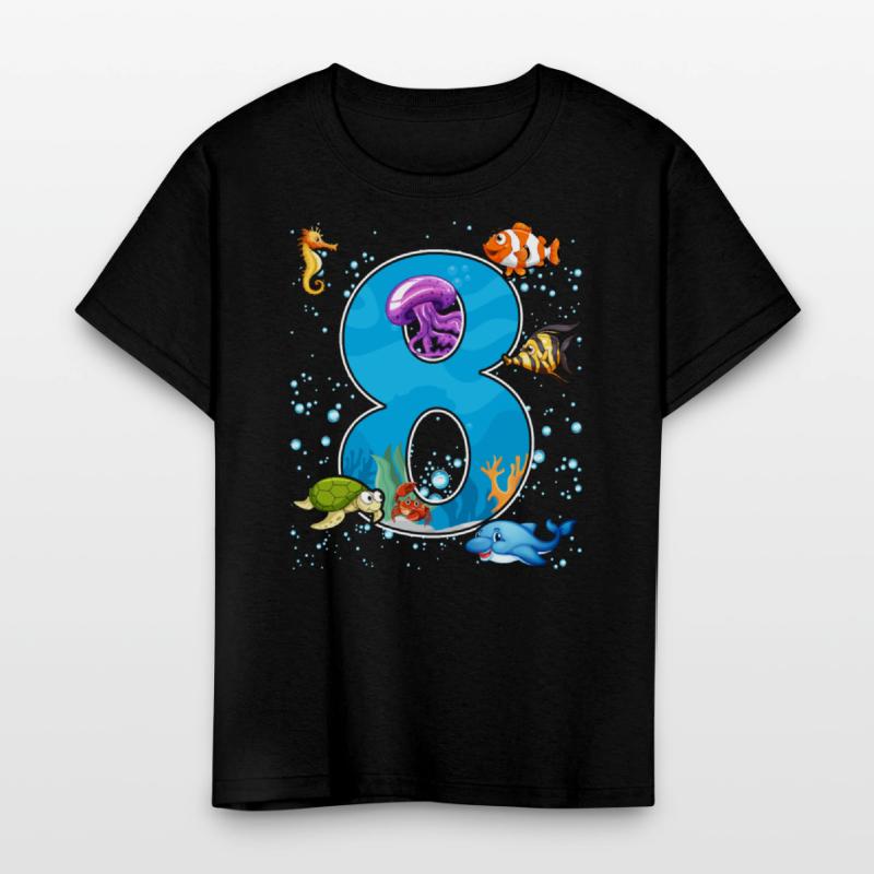 8th birthday Aquarium Fish lover 8 Year Old Sea