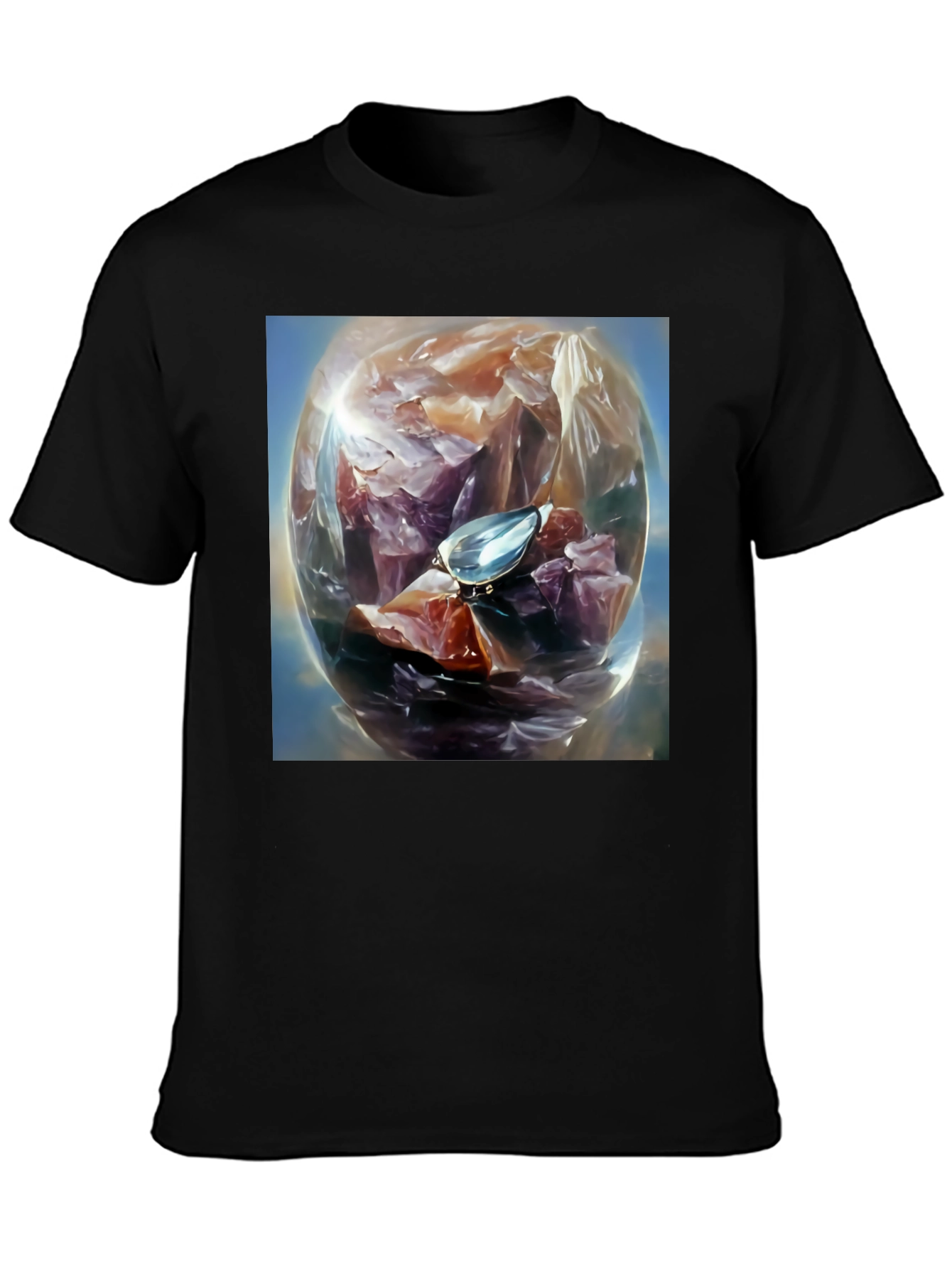 Gemstone Orb Graphic Tee - Unique Design