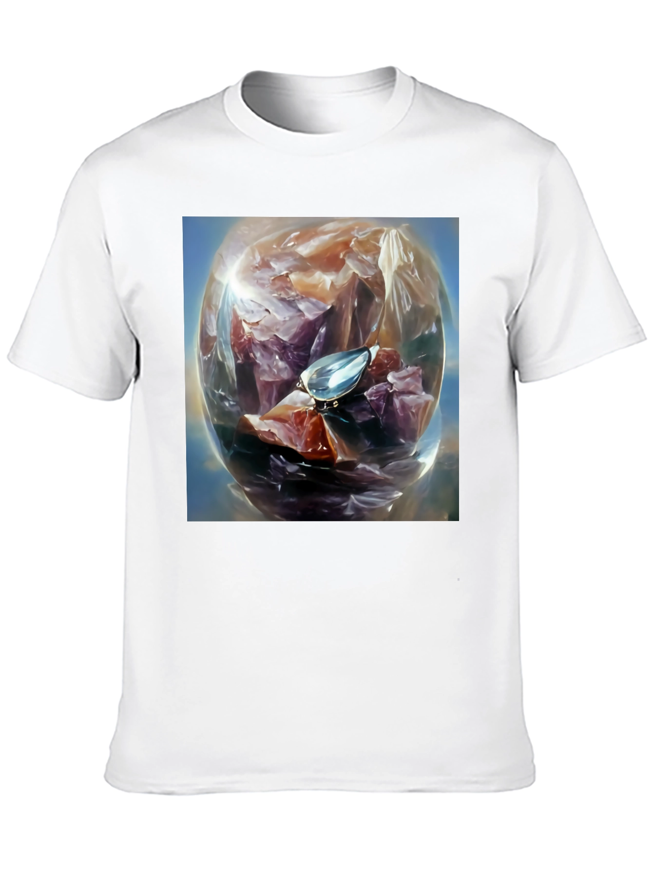 Gemstone Orb Graphic Tee - Unique Design