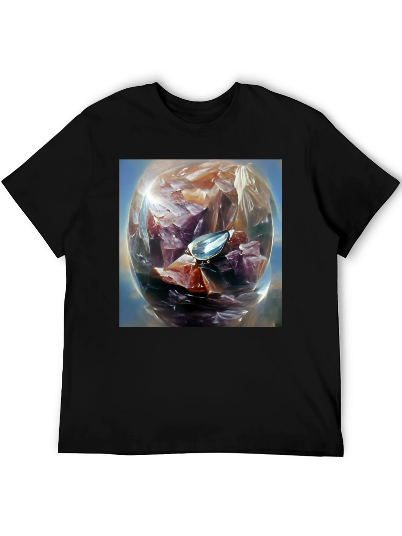 Gemstone Orb Graphic Tee - Unique Design
