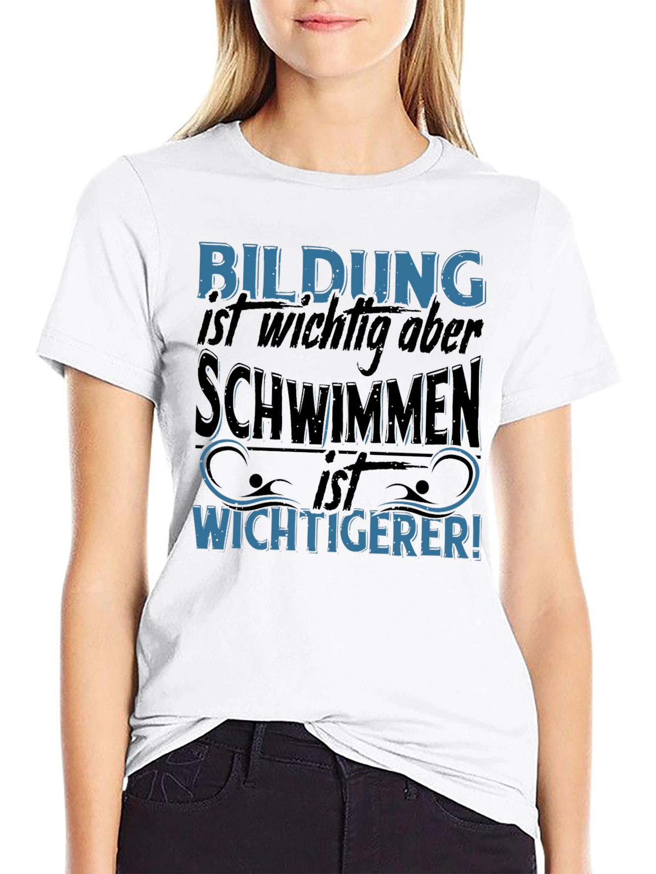 Funny Swimming T-Shirt - Bildung Schwimmen Wichtigerer