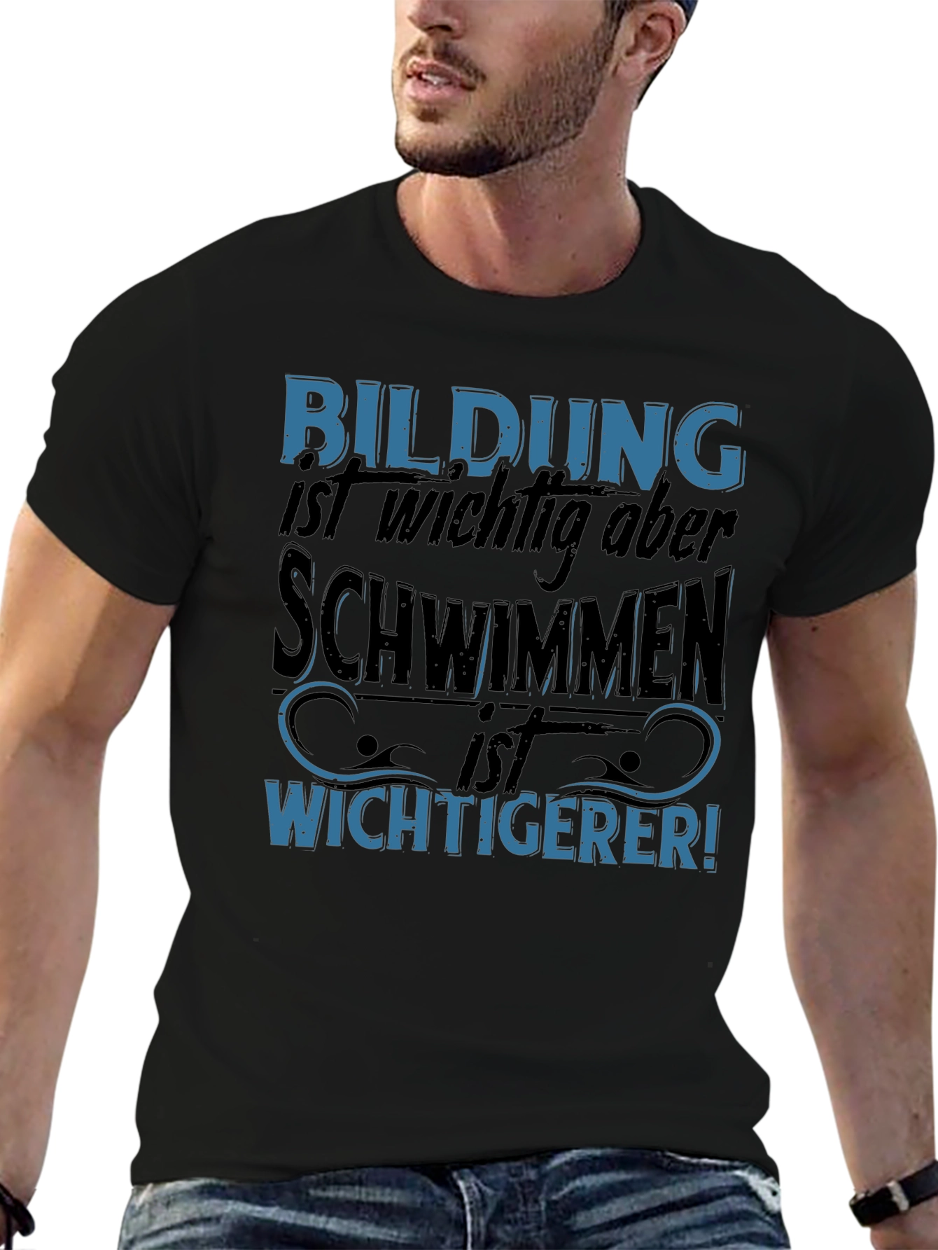 Funny Swimming T-Shirt - Bildung Schwimmen Wichtigerer