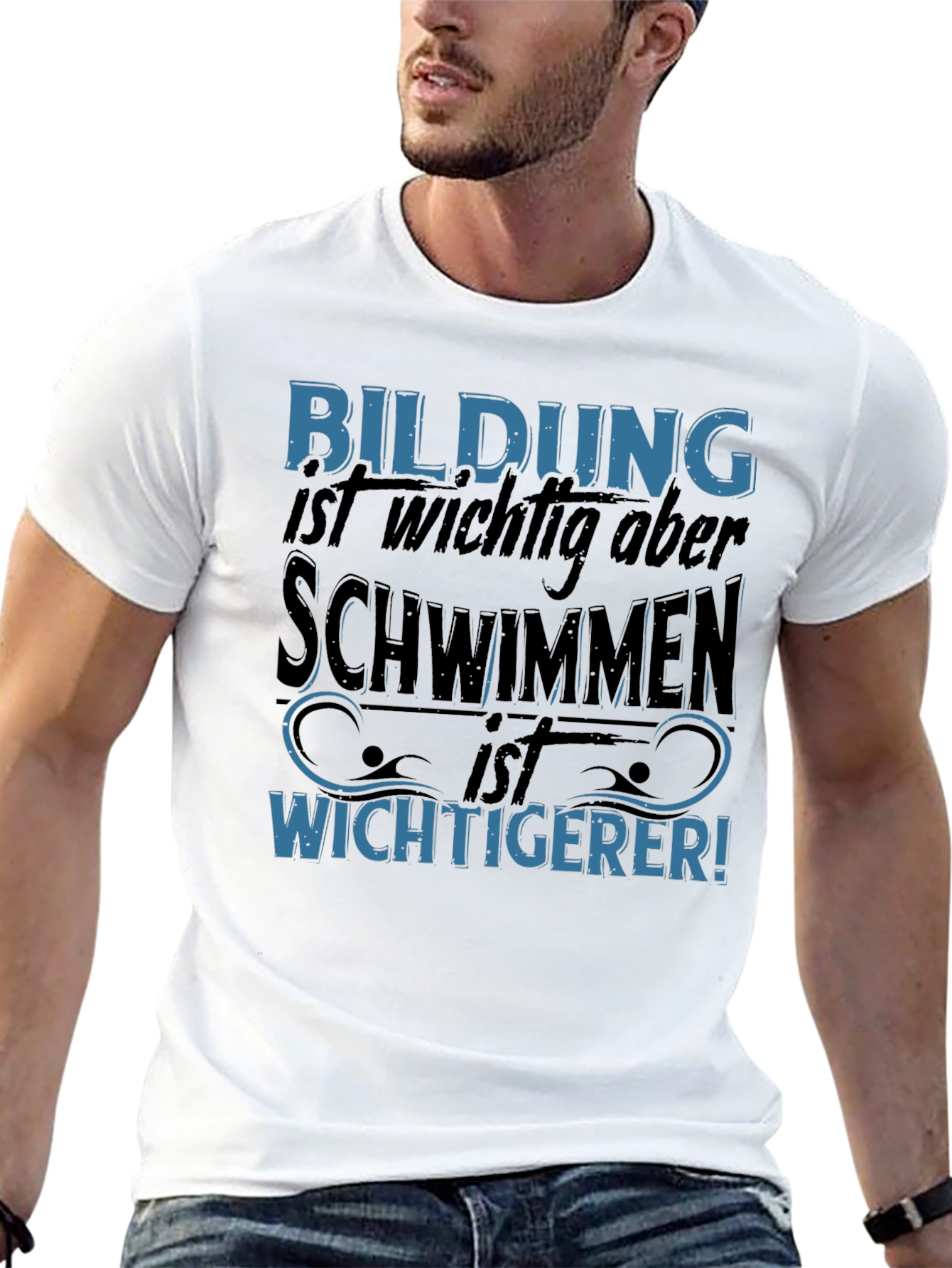 Funny Swimming T-Shirt - Bildung Schwimmen Wichtigerer