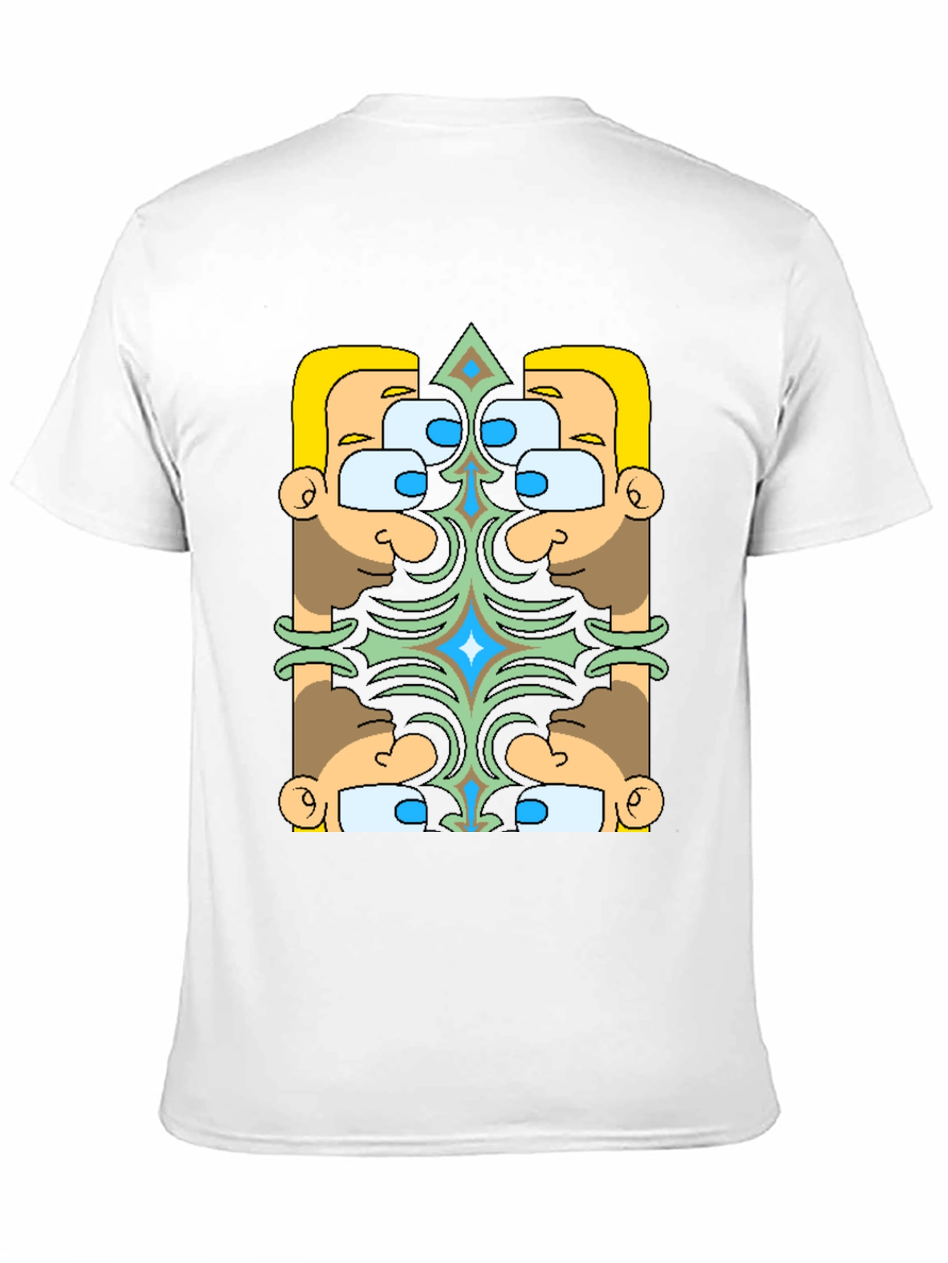 Geometric Character Graphic Tee - Black