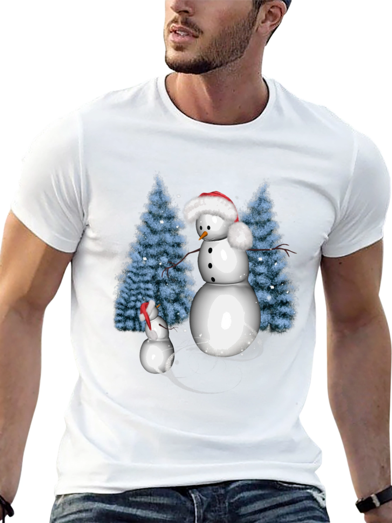 Snowman Family Christmas T-Shirt