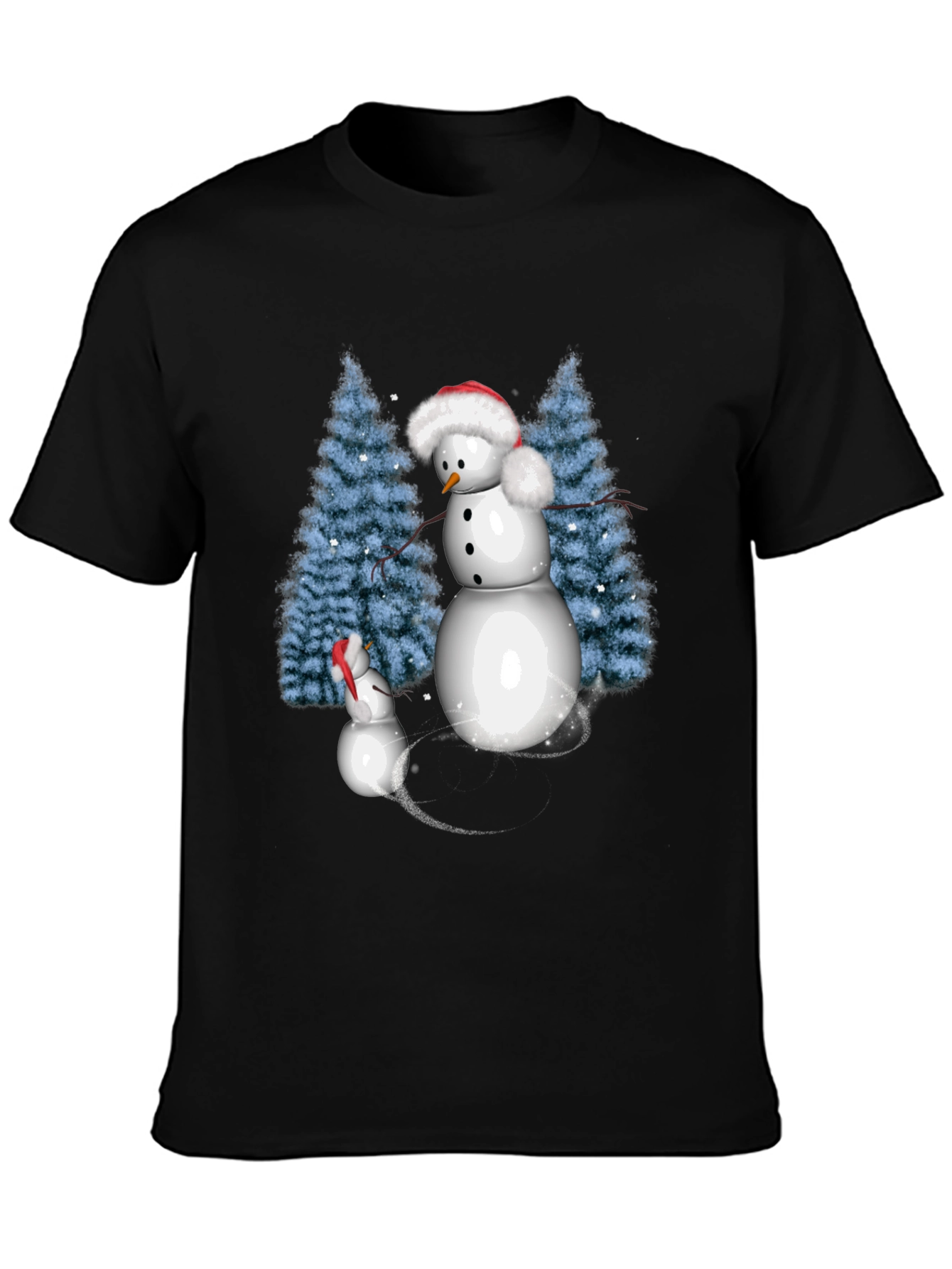 Snowman Family Christmas T-Shirt
