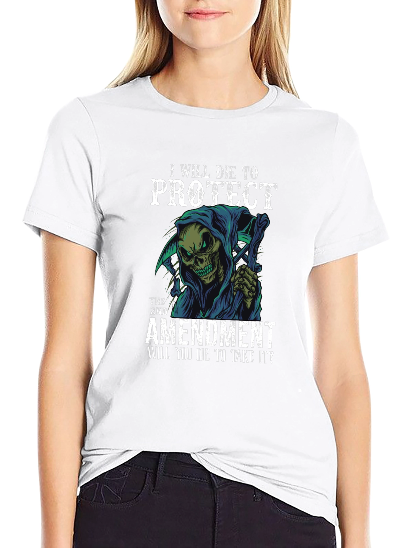 2nd Amendment Protect Die Grim Reaper T-Shirt