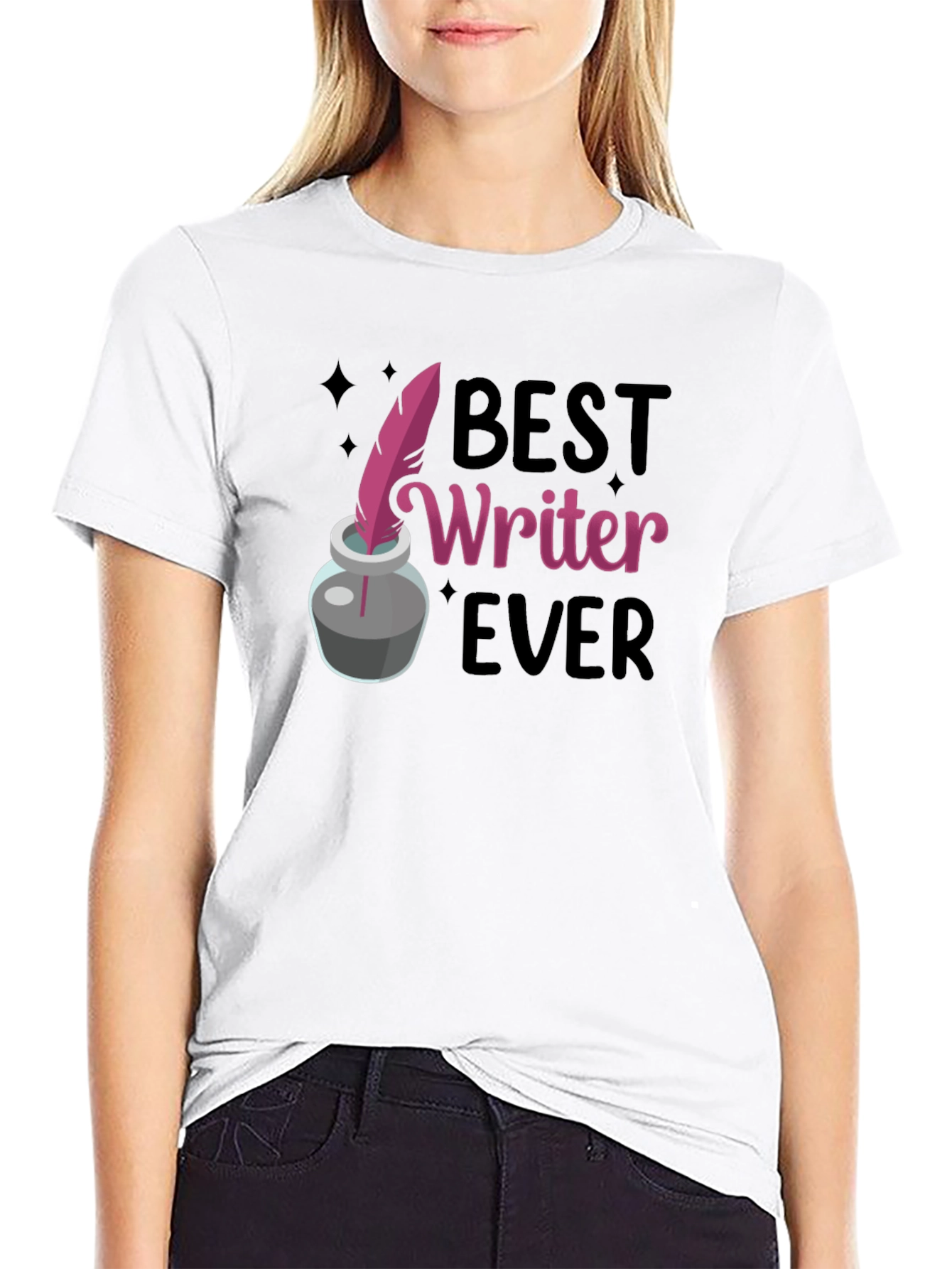 Best Writer Ever T-Shirt - Ink Quill Design
