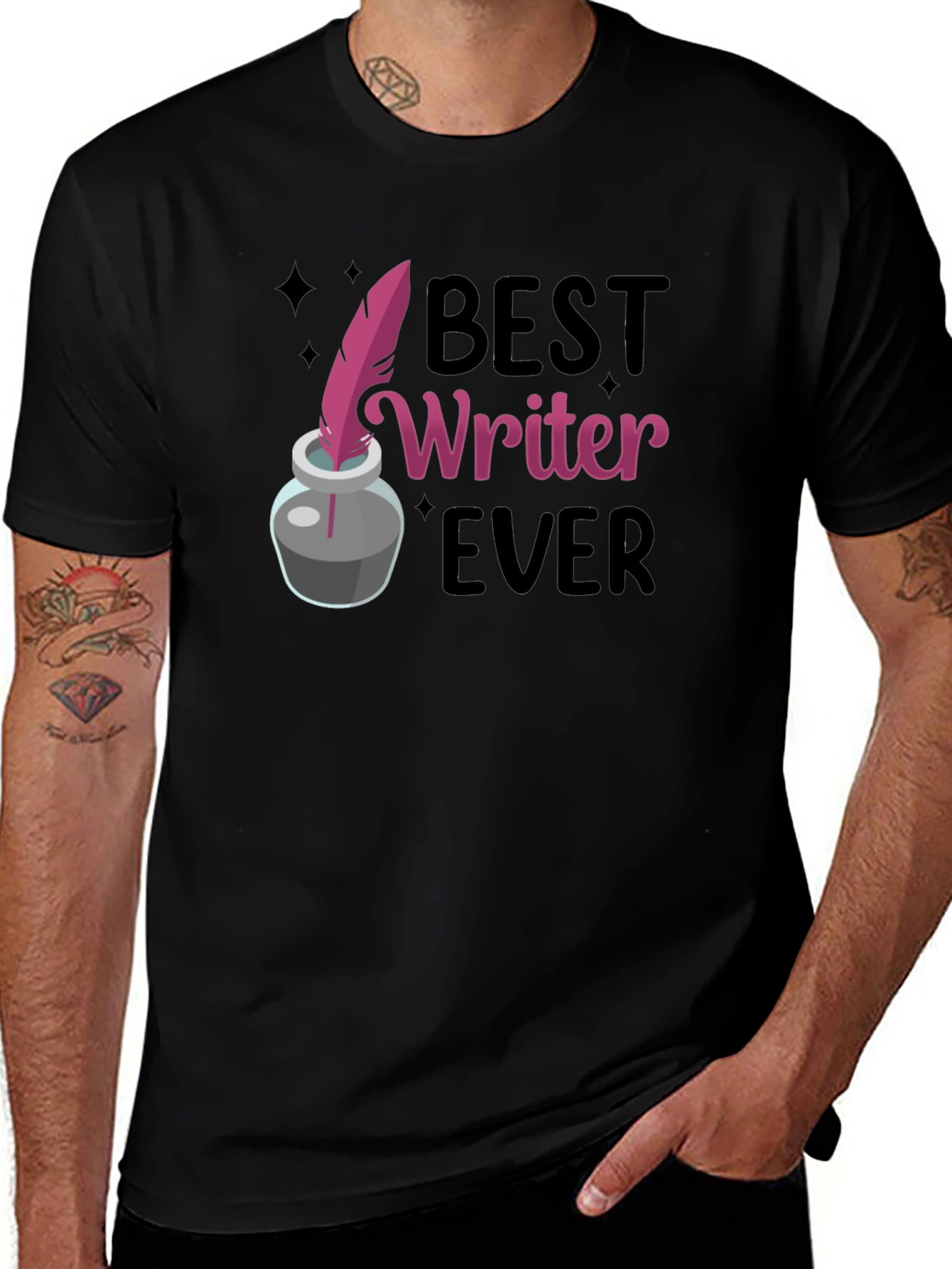 Best Writer Ever T-Shirt - Ink Quill Design
