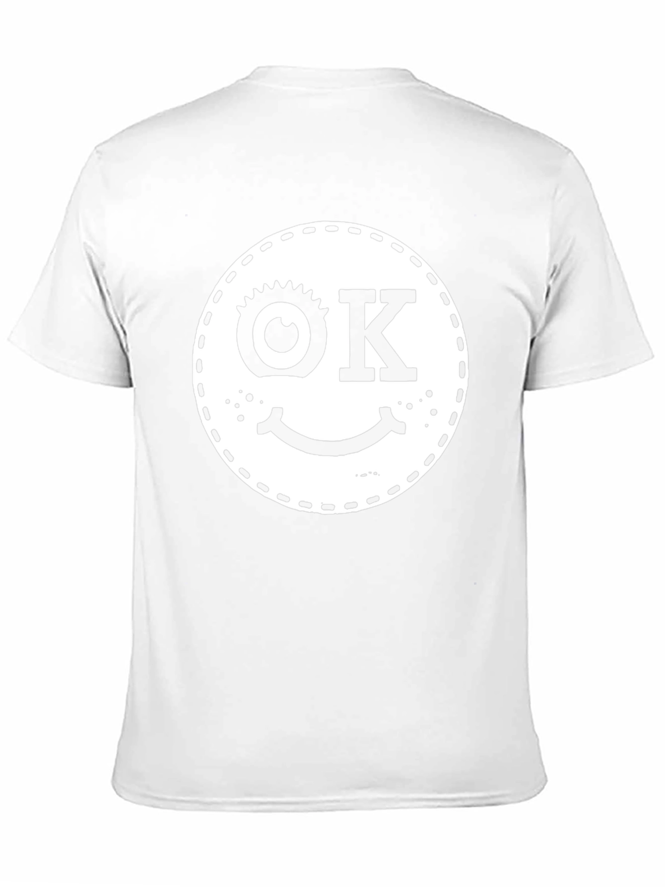 Funny OK Smiley Face Graphic Black T-Shirt