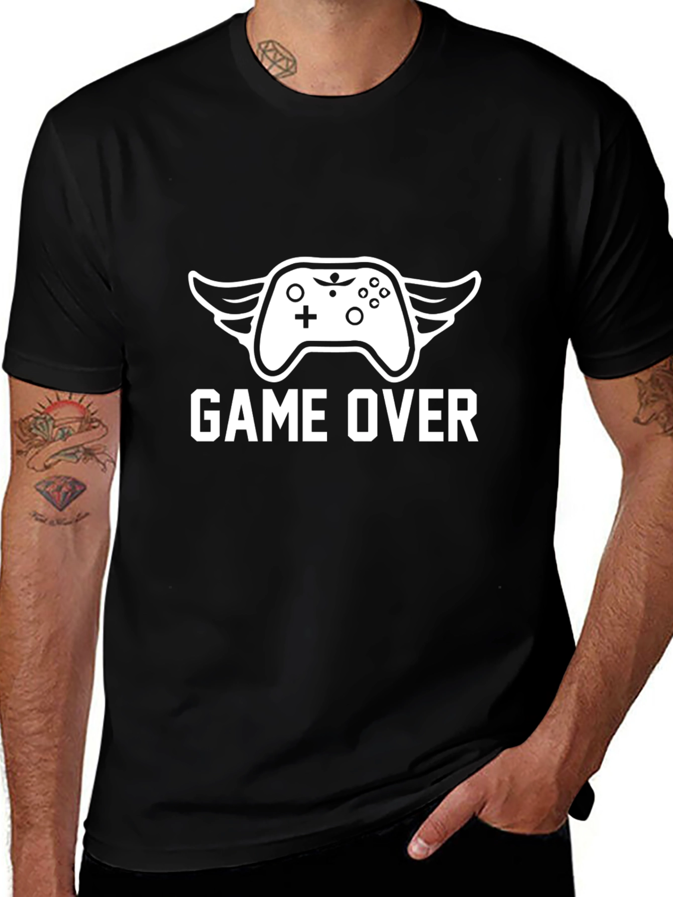Game Over T-Shirt - Gamer Style Black Tee