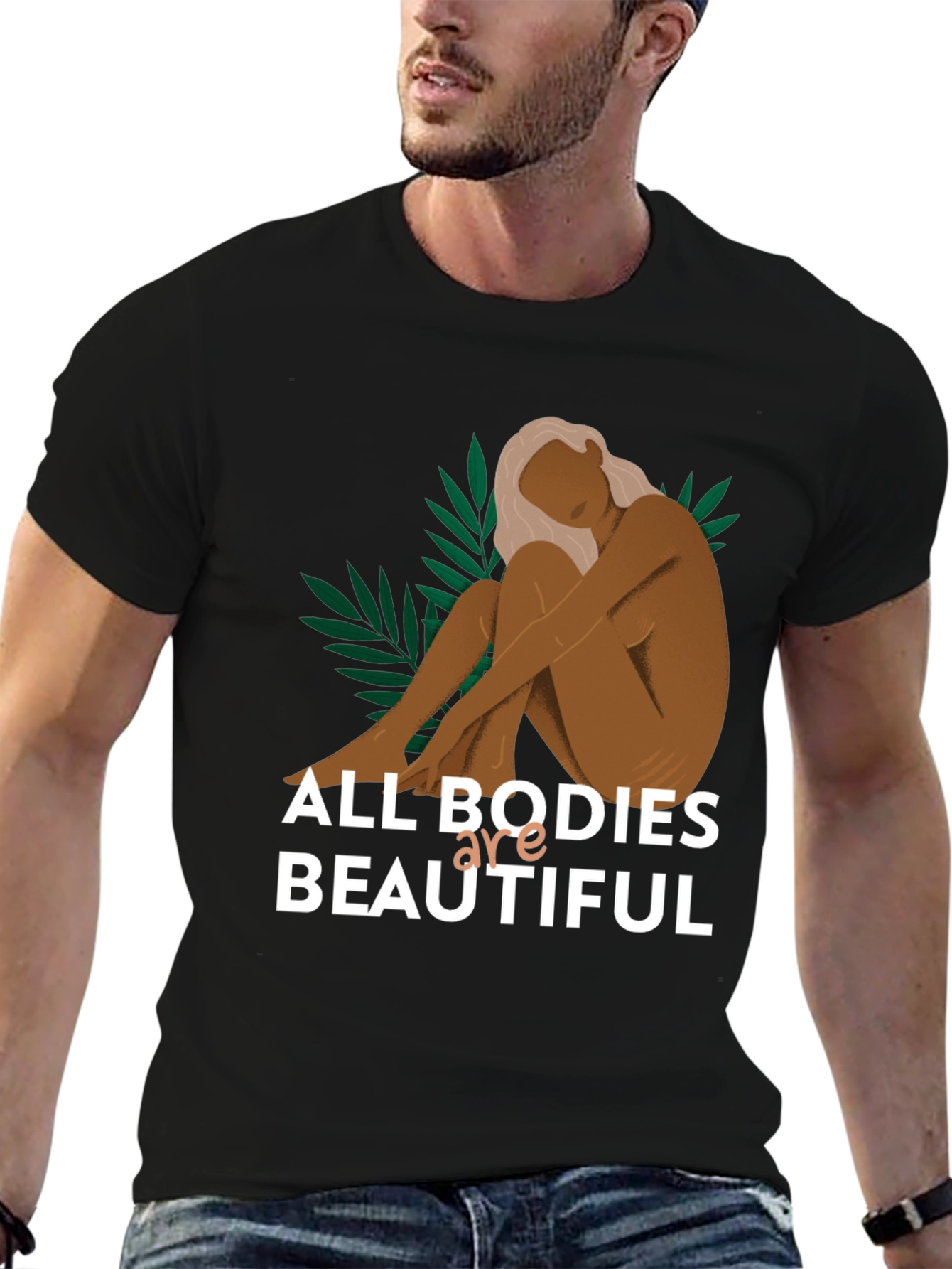 All Bodies Are Beautiful Graphic Tee - Black