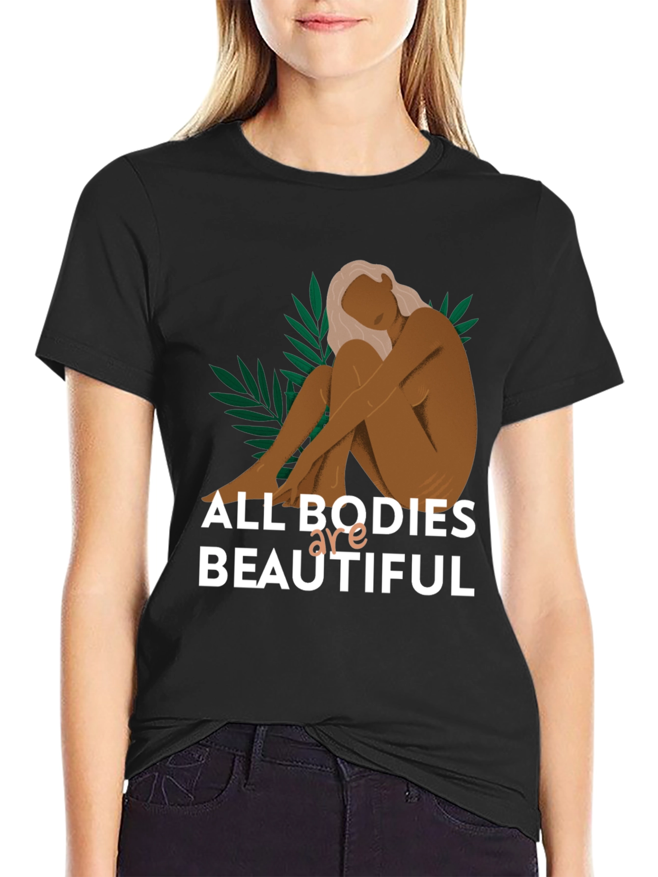 All Bodies Are Beautiful Graphic Tee - Black