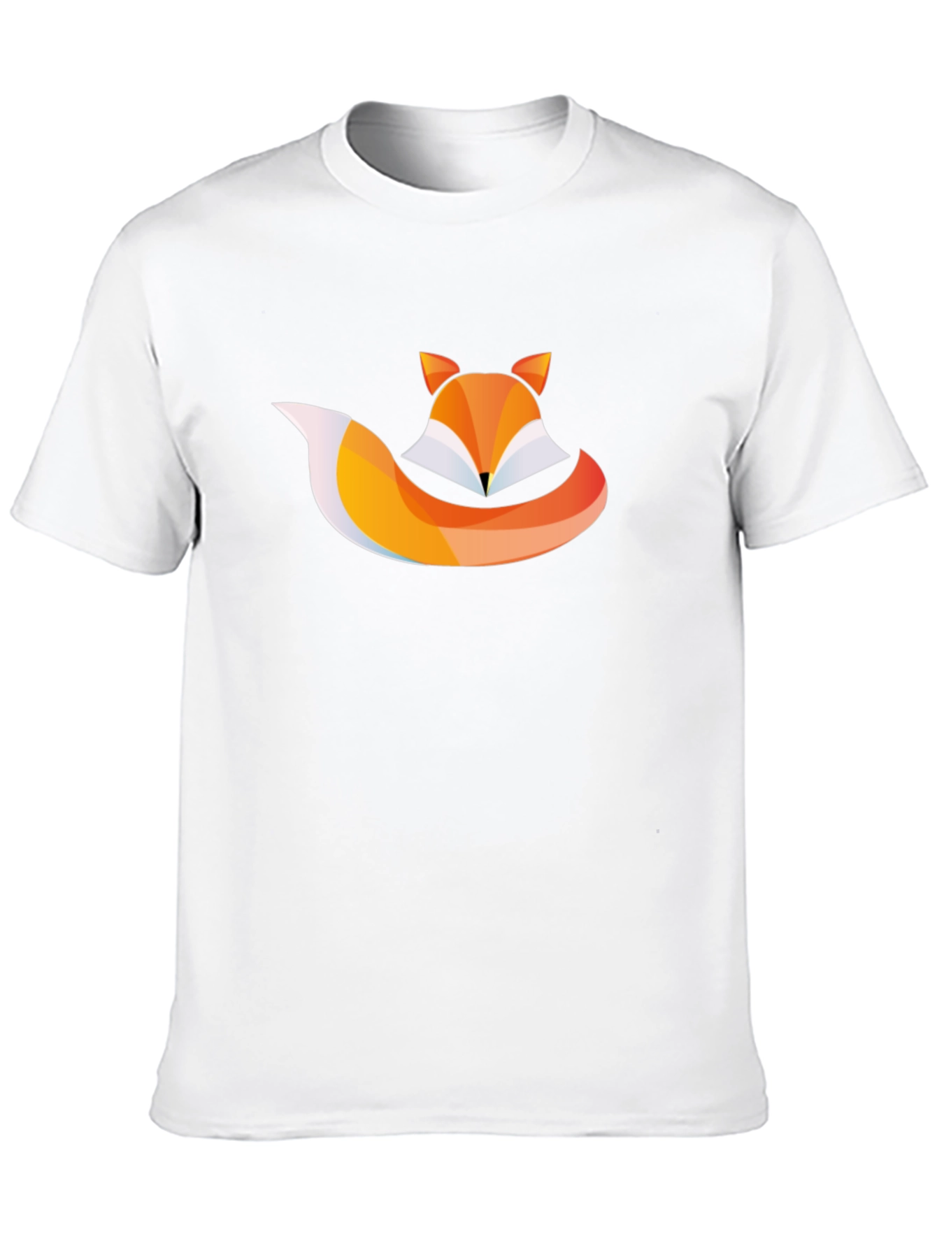 Geometric Fox Graphic Black Tee