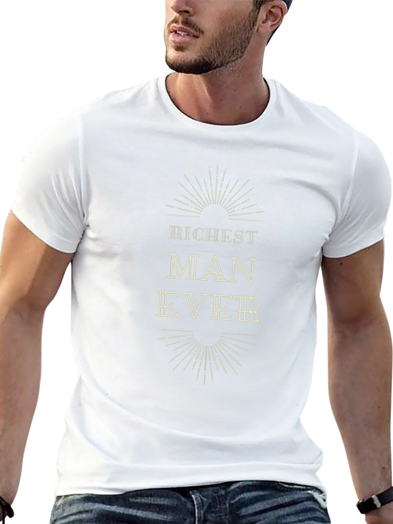 Richest Man Ever T-Shirt | Black Graphic Tee