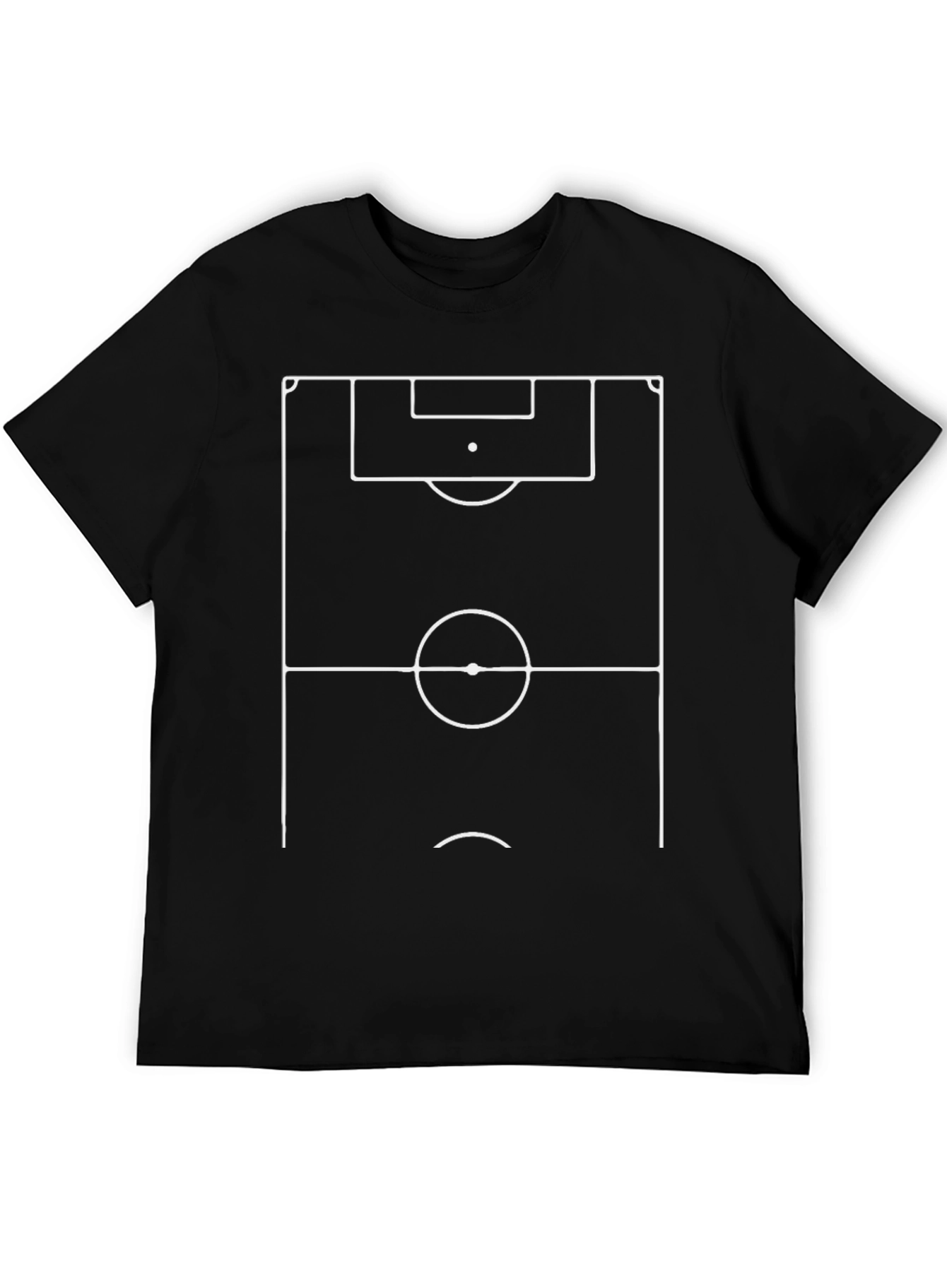 Soccer Field Graphic Tee - Black