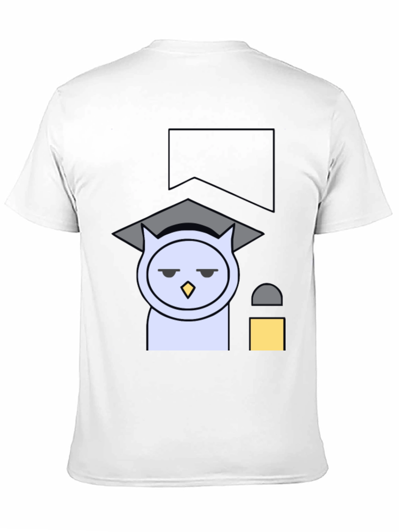 Funny Owl Graduation T-Shirt - Black Cotton Tee