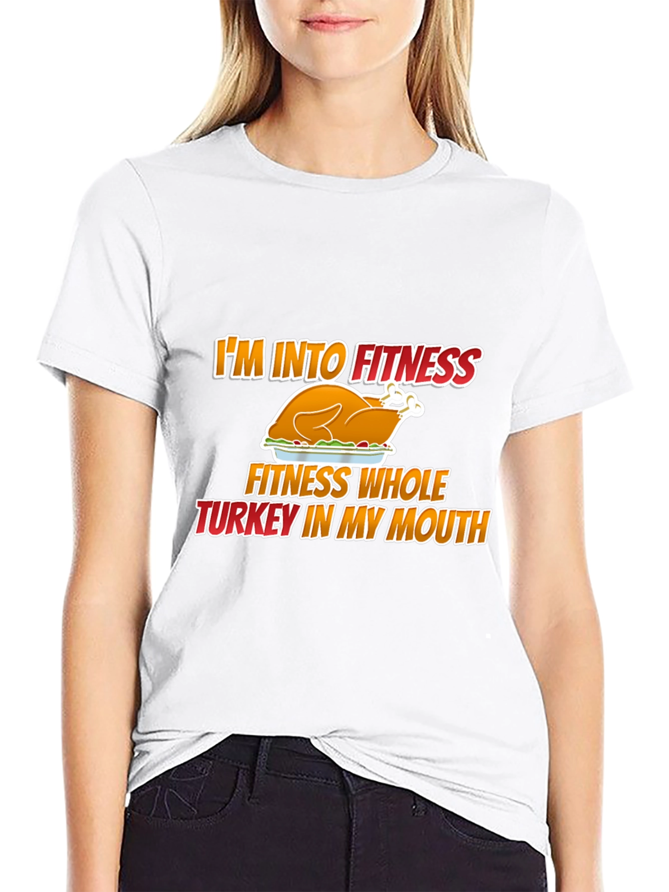 Funny Thanksgiving Turkey Fitness T-Shirt