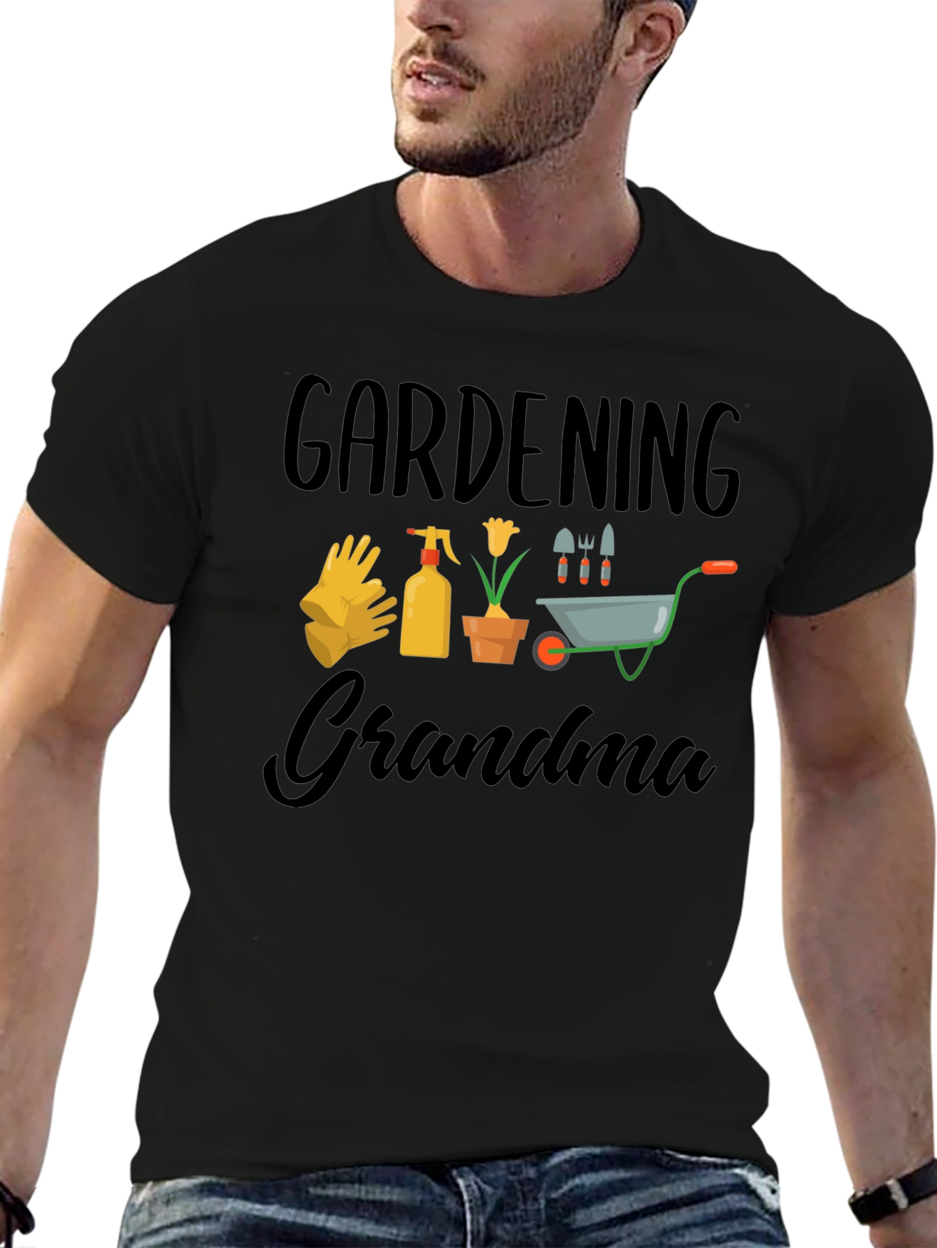 Gardening Grandma T-Shirt - Black