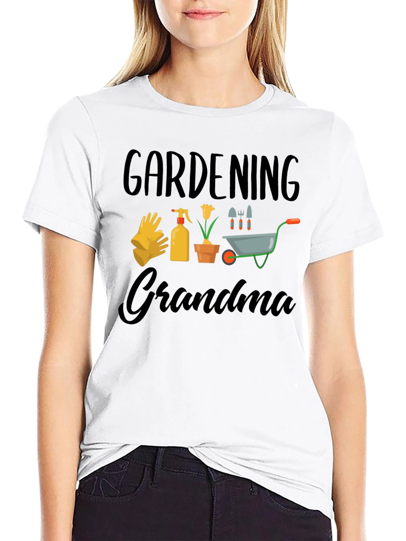Gardening Grandma T-Shirt - Black