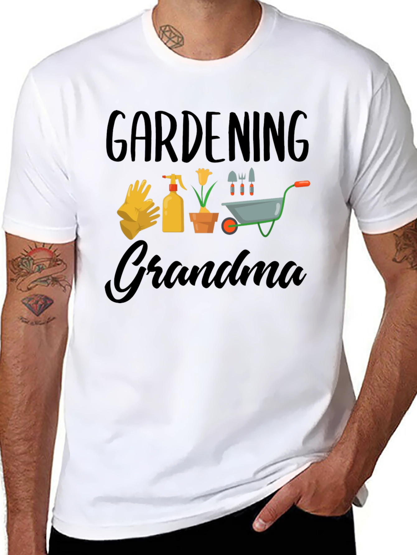 Gardening Grandma T-Shirt - Black