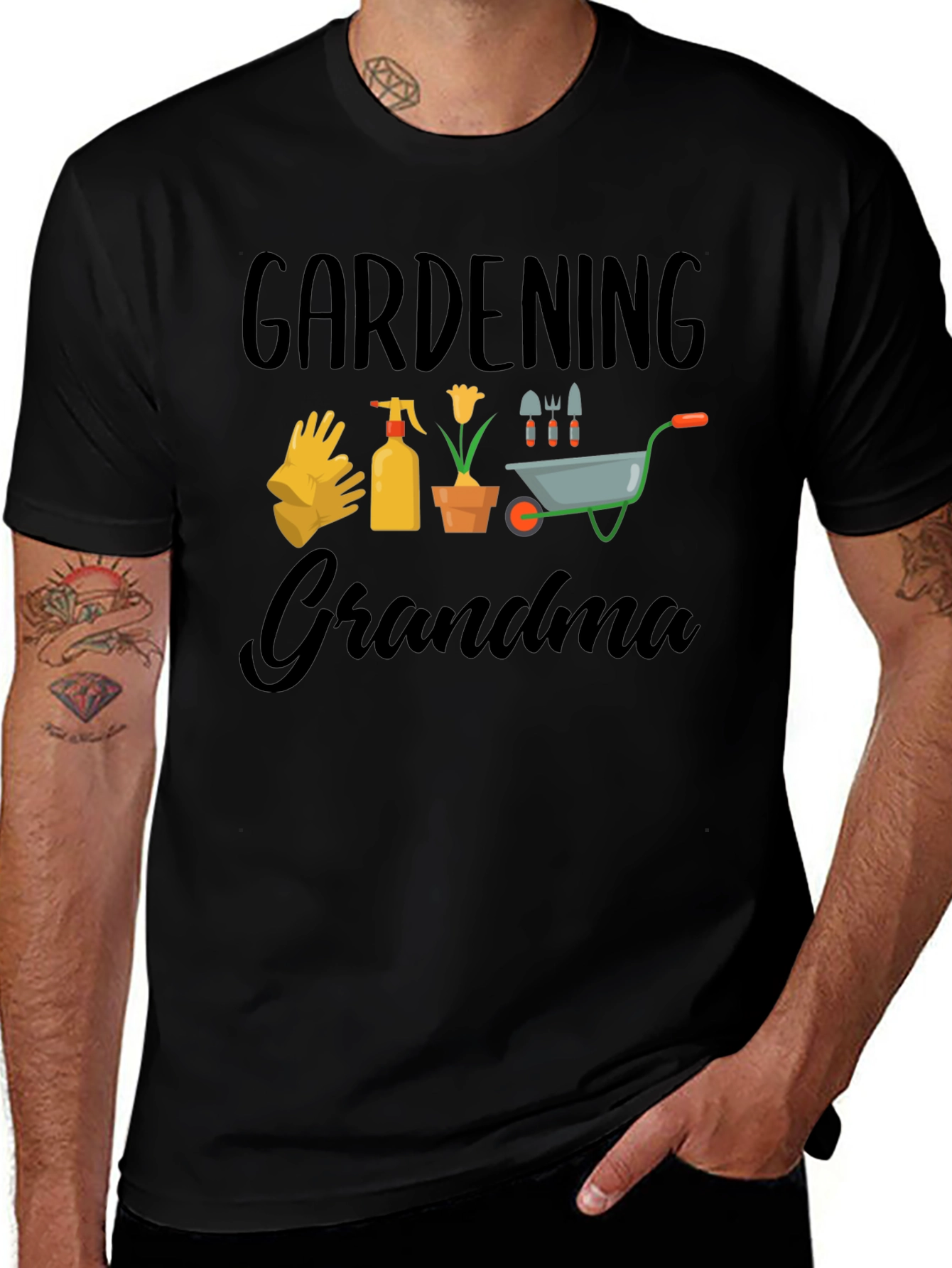 Gardening Grandma T-Shirt - Black