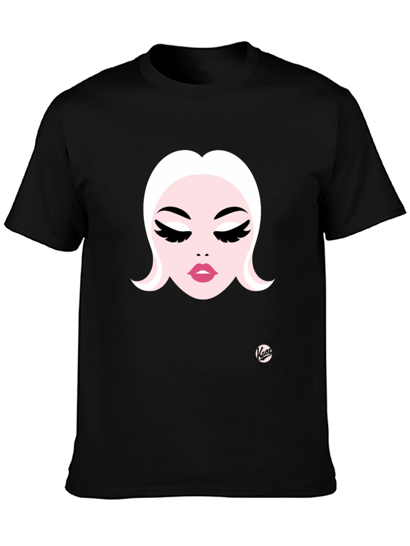 Glam Girl Graphic Tee - Stylish Womens Face Design