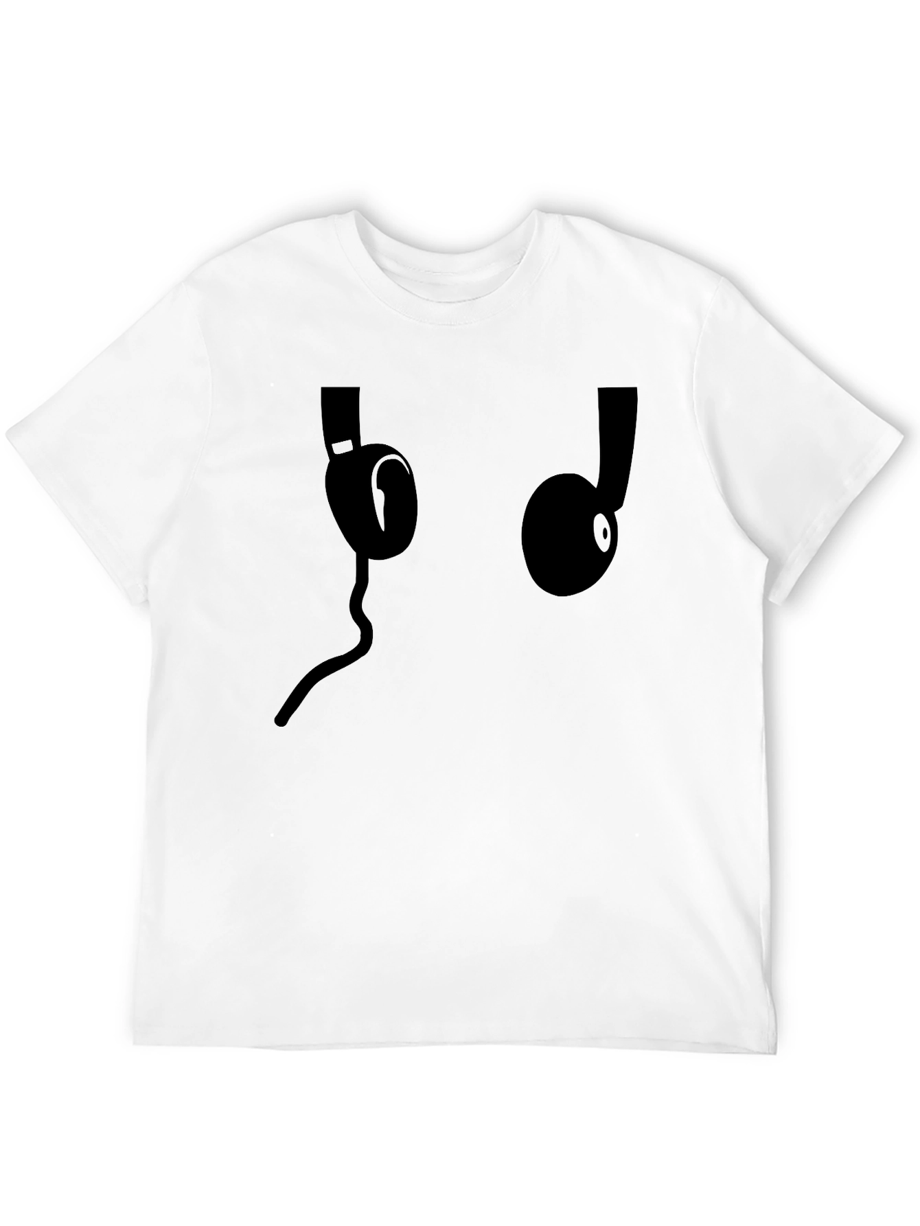 Headphone Graphic Black T-Shirt - Music Lover Tee