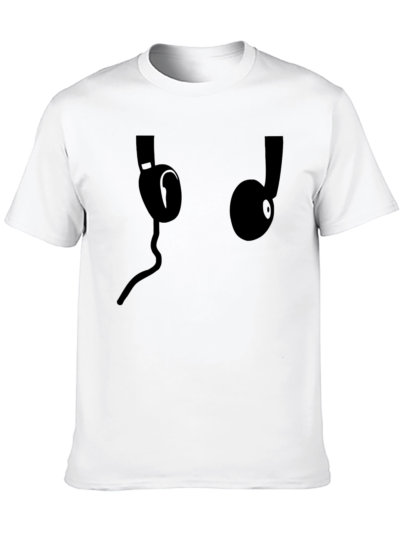 Headphone Graphic Black T-Shirt - Music Lover Tee