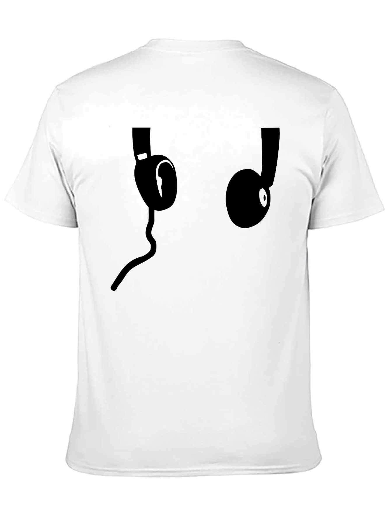 Headphone Graphic Black T-Shirt - Music Lover Tee