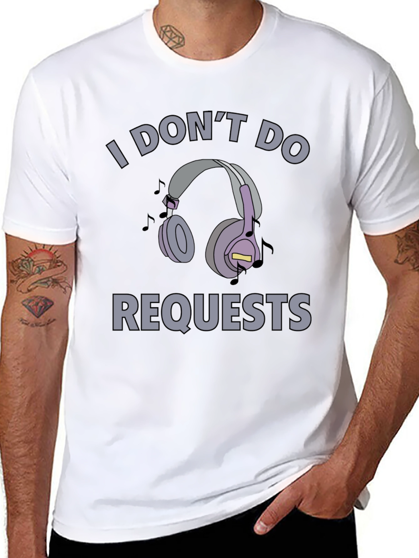 I Dont Do Requests T-Shirt - Headphones Design