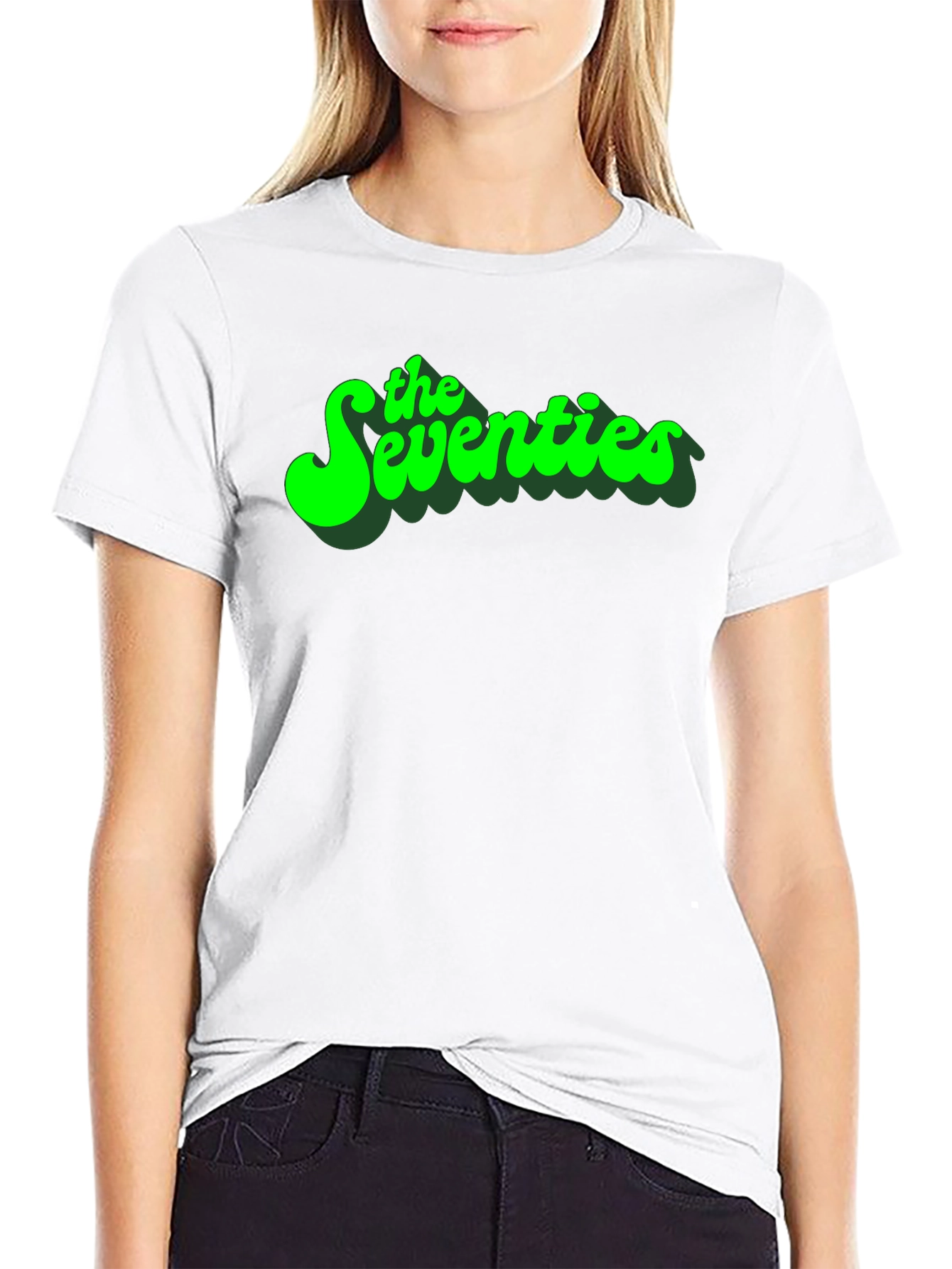 Retro The Seventies Graphic Tee - Black