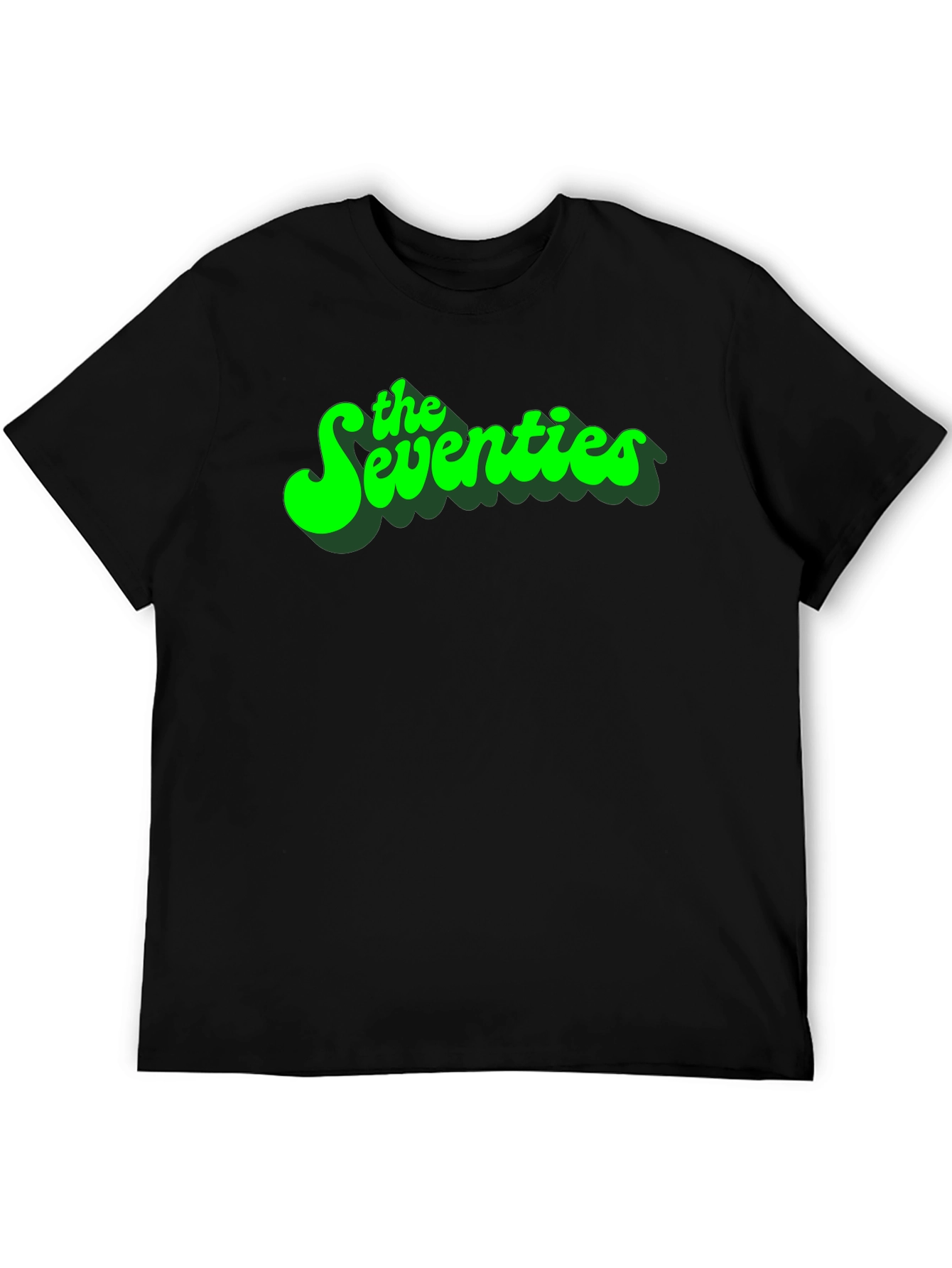 Retro The Seventies Graphic Tee - Black